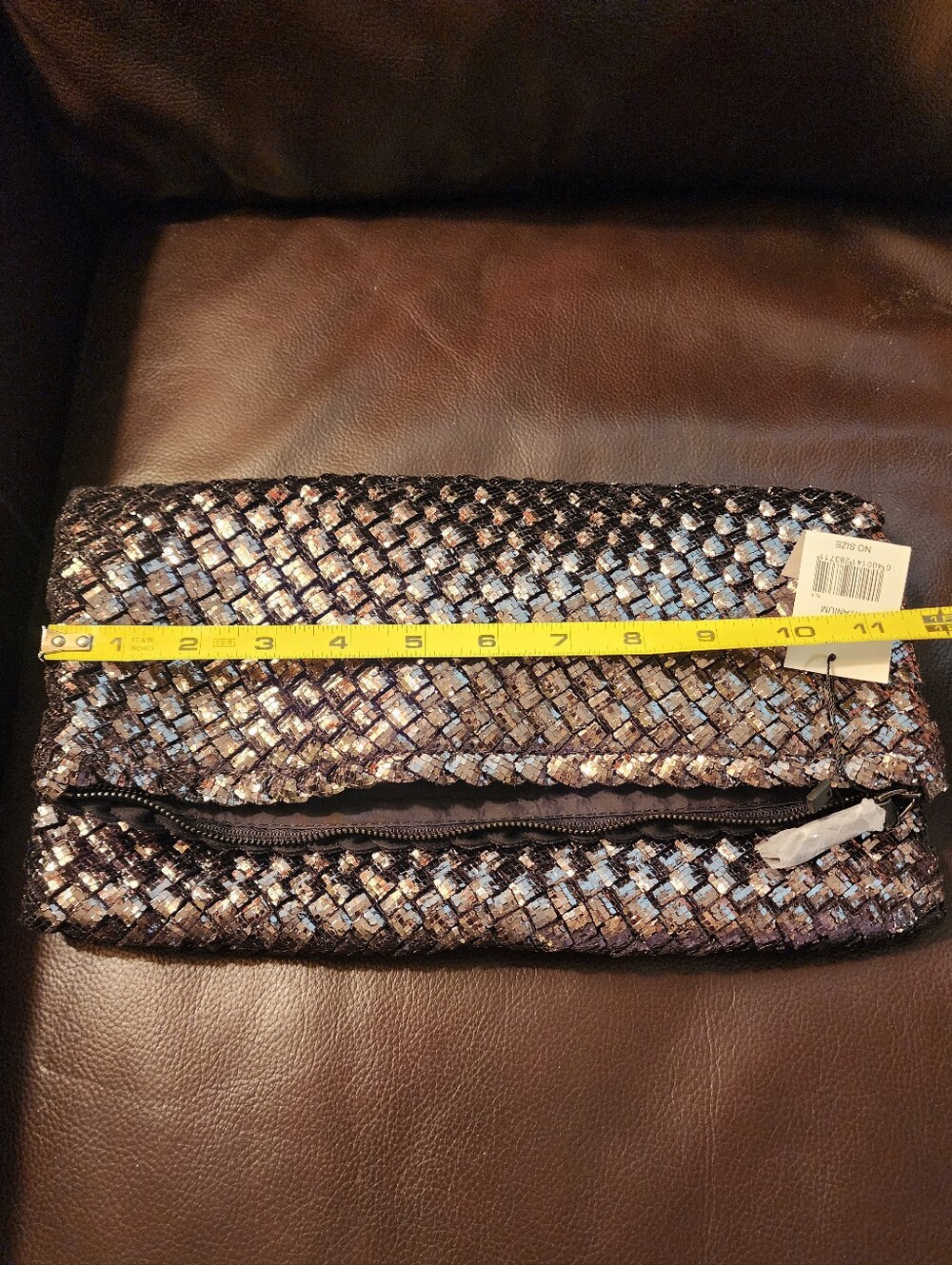 NAGHEDI METALLIC WOVEN ENVELOPE CLUTCH NWT